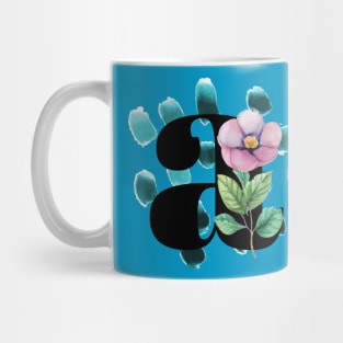 Capital letter A | Monogram, a Floral Letter Mug